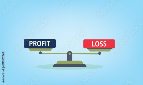 profit and loss on the balance scale
