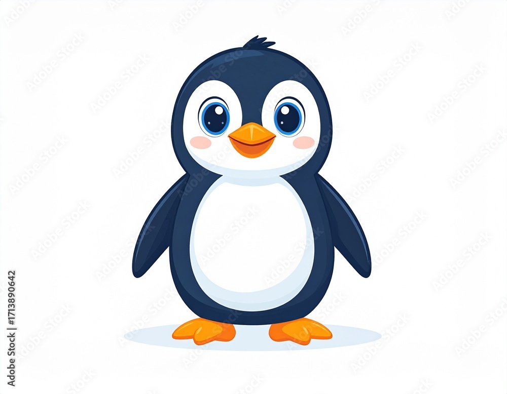 Obraz premium A simple penguin mascot character