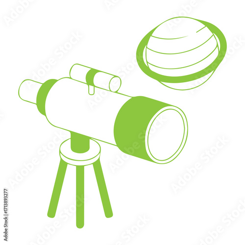 Telescope and Planet