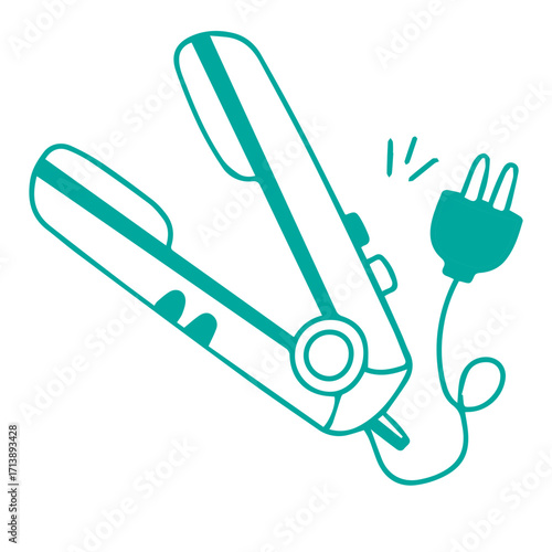 Flat Iron Line Art