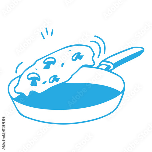 Cooking food in a pan