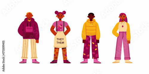 Diverse Group of People Standing Together diversity