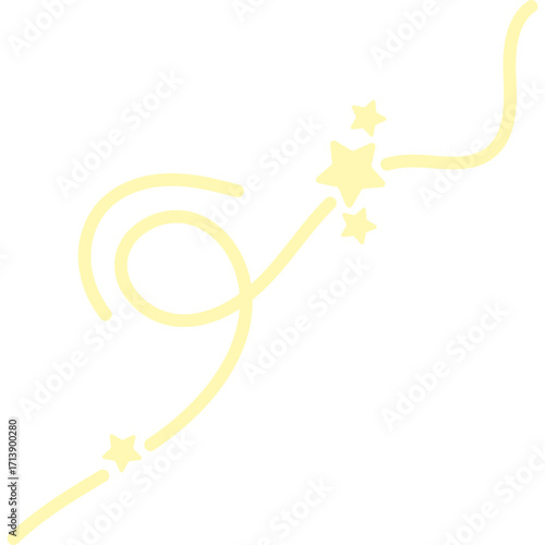 Star Curvy Line Decoration
