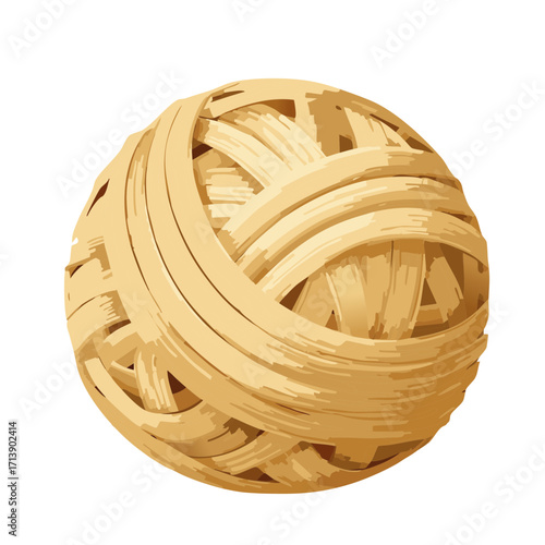 close up of straw ball texture vector graphic design
