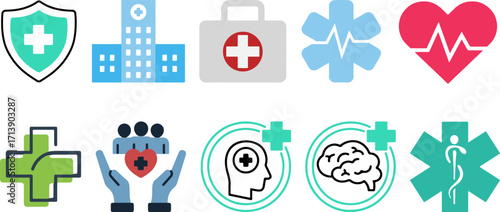 vector set of medical icons