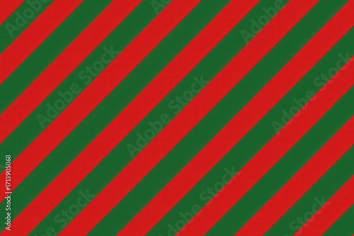Red and green diagonal stripes pattern with subtle texture background.