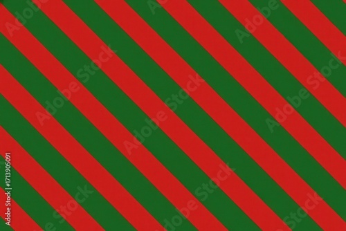 Festive red and green diagonal stripe pattern with subtle grain.