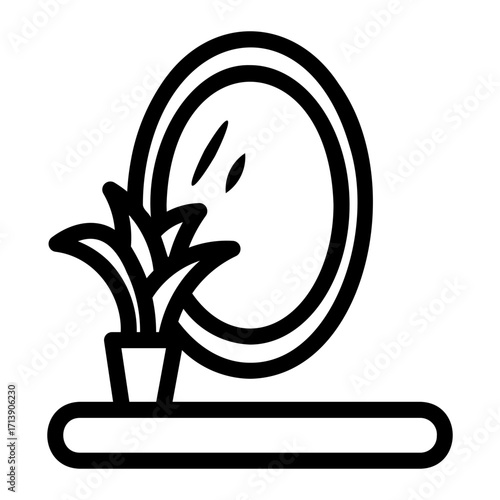 mirror Line Icon