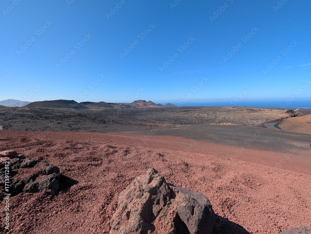 Fototapeta premium Timanfaya National Park in Lanzarote, Canary Islands (Spain)