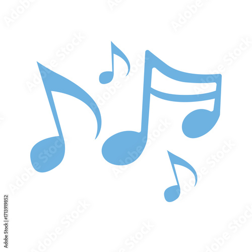 2d illustration of multiple music notes, representing sound, melody, harmony, rhythm, creativity, inspiration, concert, universal artistic expression, and performance.

