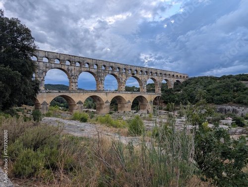 Pont du Gard aqueduct in Provence, France