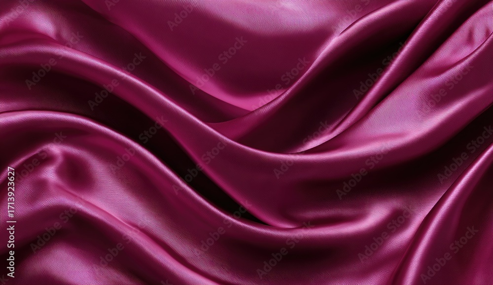 Obraz premium Deep burgundy silk drapes in flowing folds