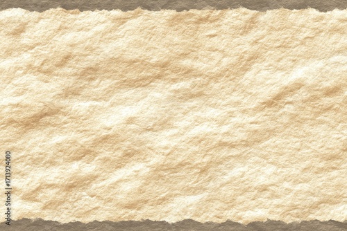 Aged, textured beige paper with torn edges