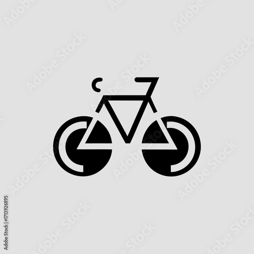Simple black bicycle icon vector illustration for bicycle shop bicycle repair or bicycle rental service use | editable eps