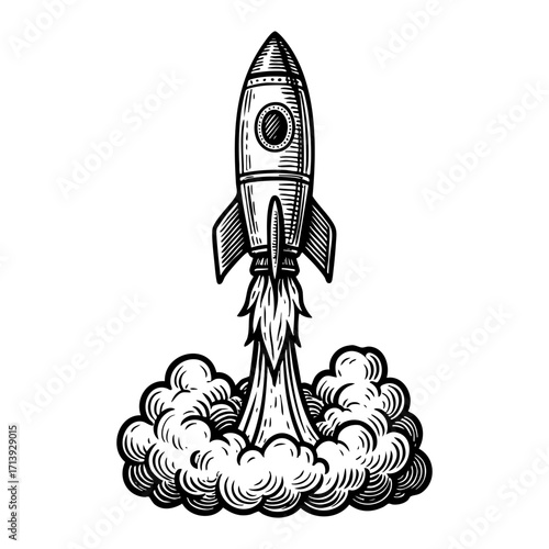 Space Rocket Ready for Liftoff