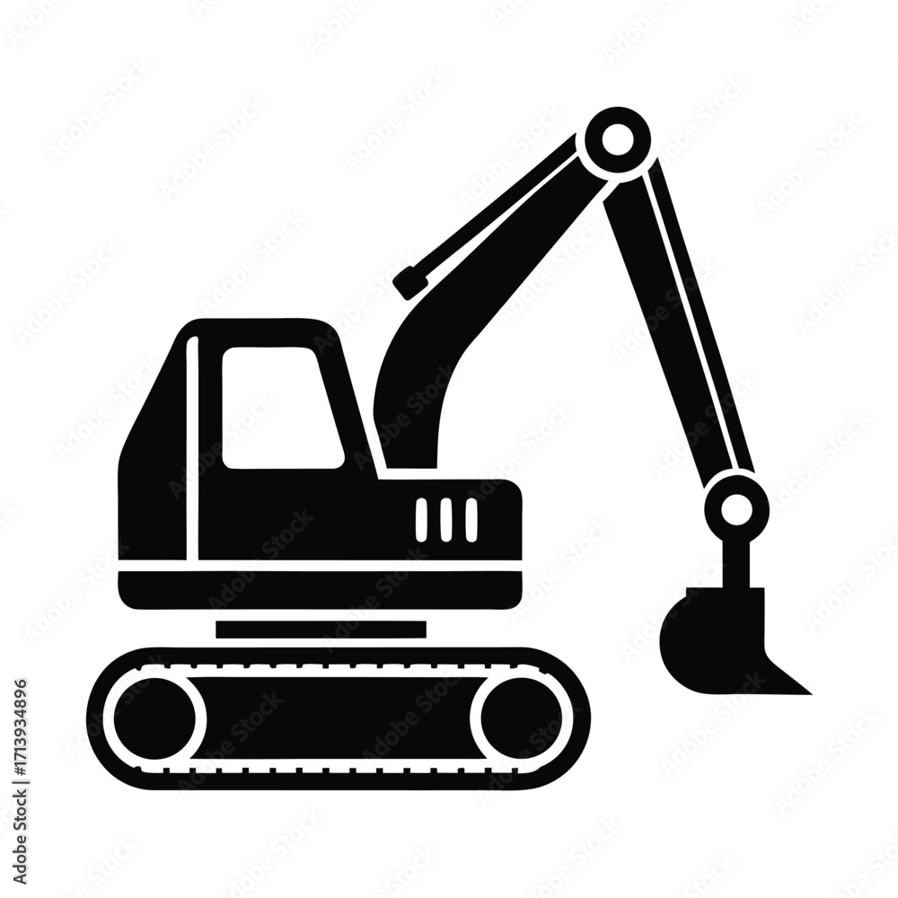 Naklejka premium Excavator Icon