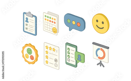 Communication, feedback filled icon set. chat, emoji, review, survey icons filled collection