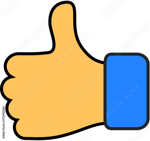 vector flat simple icon graphic thumbs up