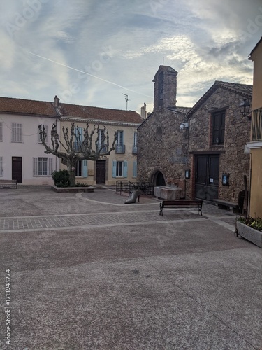 The town of Roquebrune-sur-Argens in Provence, France