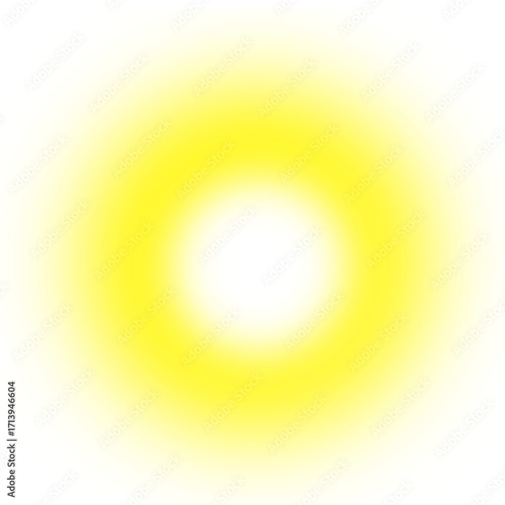 Obraz premium Glowing yellow light effect, blur glowing circle round shape, gradient design element