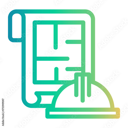 architect Line Gradient Icon
