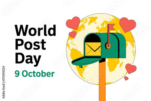 Celebrating World Post Day on October 9th with Mailbox and Heartfelt Messages Promoting Global Communication