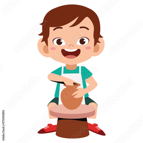 pottery craftsman illustration
