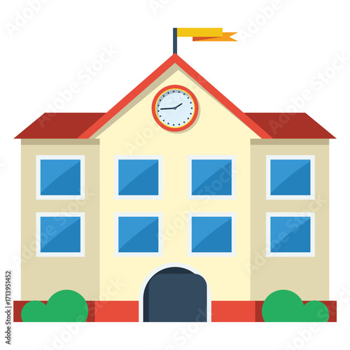 school building illustration