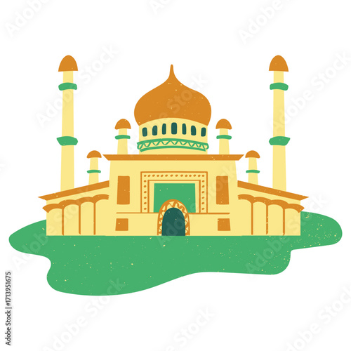 mosque masjid vector illustrration