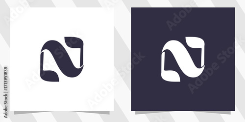 letter n logo design vector