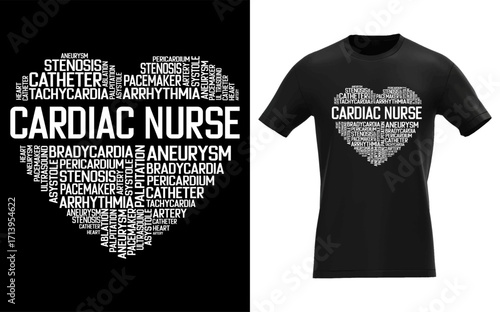 Heartbeat graphic with stethoscope and nursing cap celebrating a cardiac nurse graduation ideal for banners and advertisements