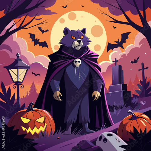 halloween background with pumpkin