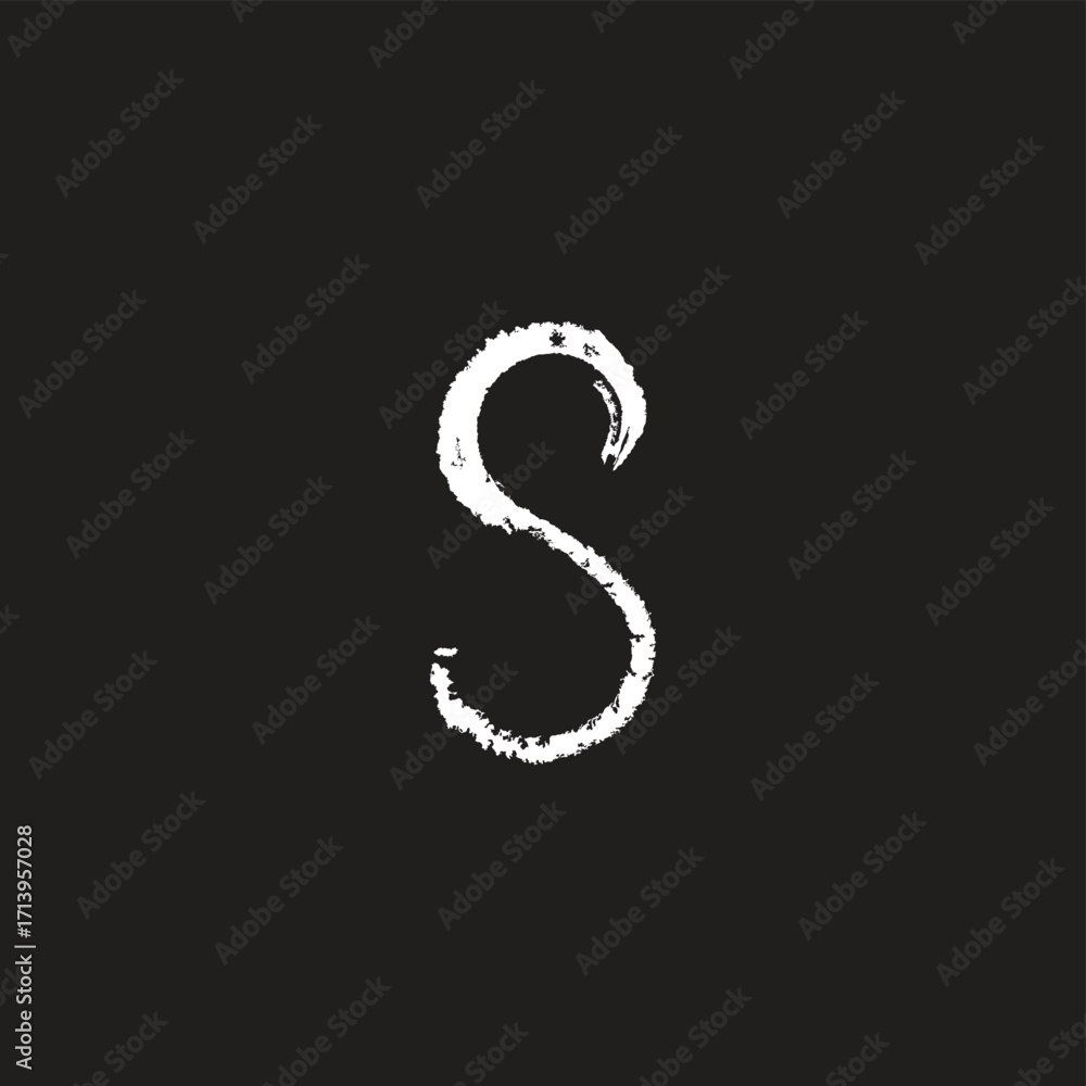 Fototapeta premium Letter S illustration geometric symbol simple logo vector
