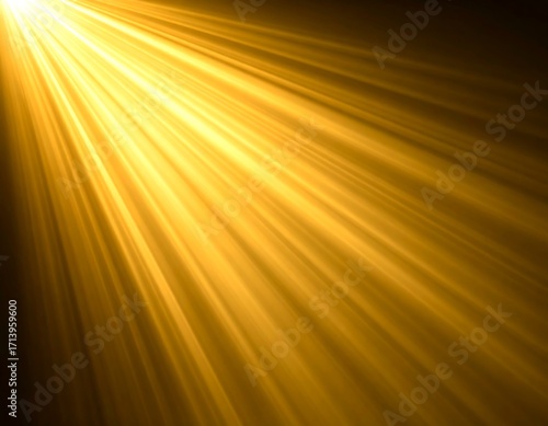 Radiant golden light rays