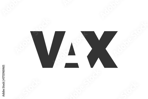 VAX logo design. Initial letter V A X bold font style for tech startups, consulting, corporate branding. Creative company name, headlines typography identity, trendy logotype.