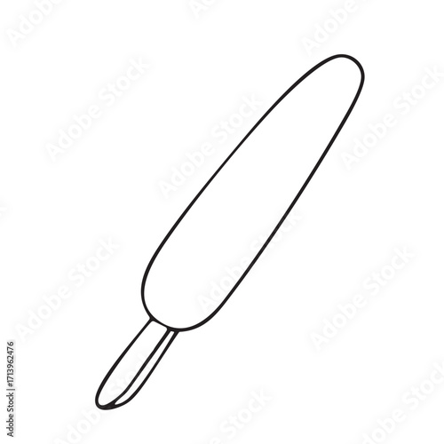 Popsicle illustration. Vector drawing. Outline drawing. Design element for packaging, holidays, and decorations