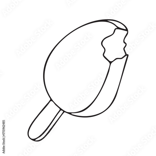 Popsicle illustration. Vector. Outline drawing. Design element for packaging, holidays, and decorations