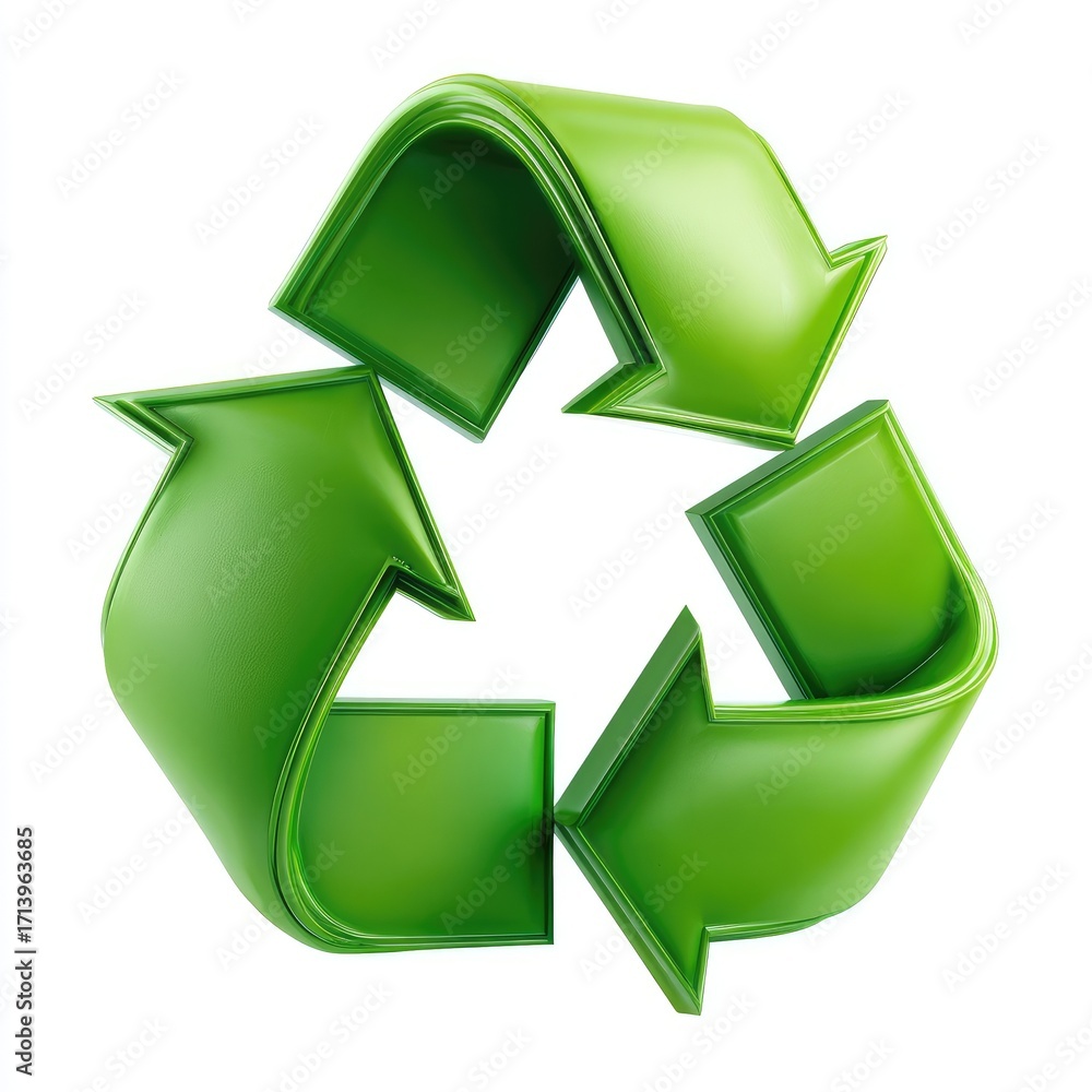 Obraz premium Recycled green arrows symbol