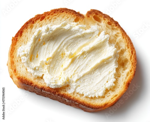 Toasted bread slice topped with creamy spread (8)