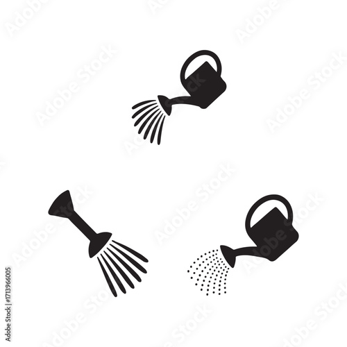 Watering lance solid icon pack design