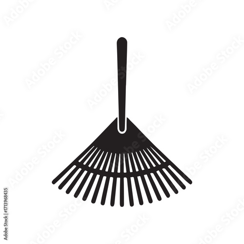 Heavy duty solid leaf rake tool