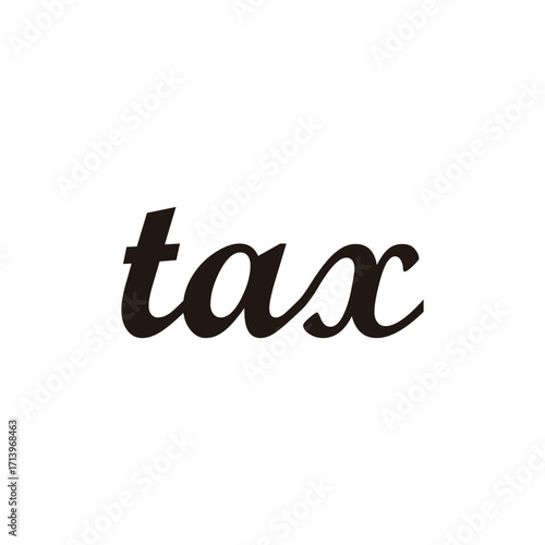 Letter tax connect geometric simple symbol logo vector