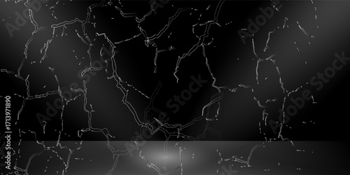 perspective floor backdrop black room studio with gray gradient spotlight backdrop background for display your product or artwork