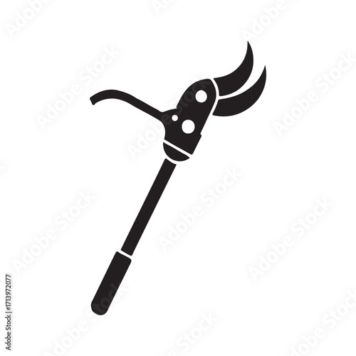 Heavy duty solid pole pruner device