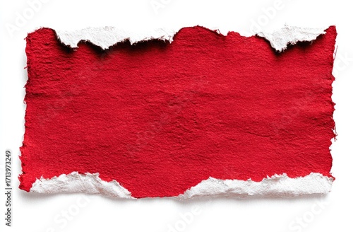 Wallpaper Mural Red paper tear, textured Torontodigital.ca