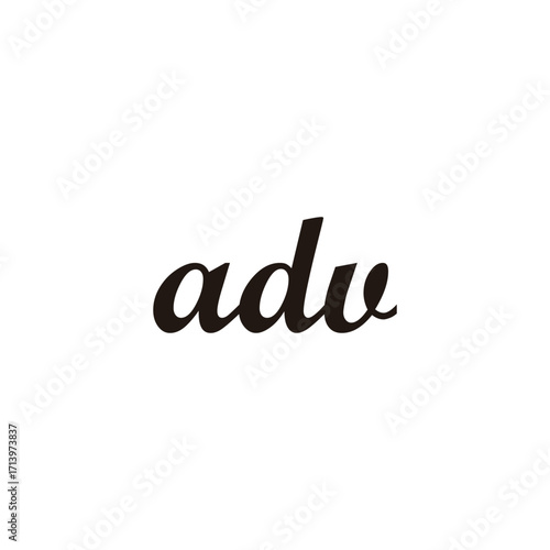Letter adv connect geometric symbol simple logo vector
