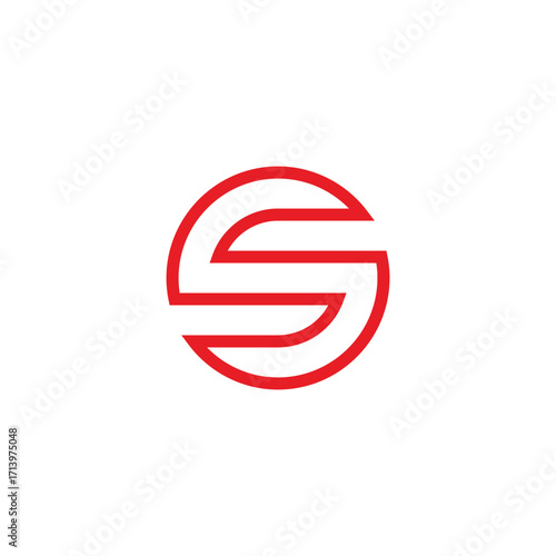 Free Download Letter S neon, circle, lines geometric symbol simple logo vector - GFXLoad