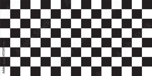 Chessboard pattern for chess with black and white checks. Checkerboard background for checkers. Square seamless texture of board. Seamless floor design.