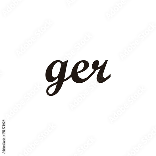 Letter ger connect geometric symbol simple logo vector
