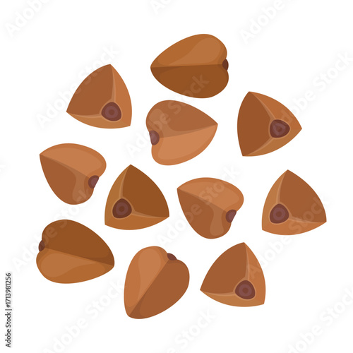 Buckwheat flat vector illustration logo icon clipart